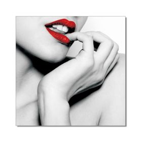 Oppidan Home "Red Lip Seduction" Acrylic Wall Art (40"H X 40"W)