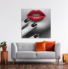 Oppidan Home "Lips and Fingers" Acrylic Wall Art (40"H X 40"W)