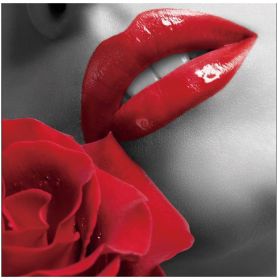 Oppidan Home "Rosey Lips" Acrylic Wall Art (40"H X 40"W)
