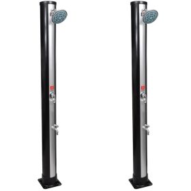 Outdoor Solar Showers with Shower Head and Faucet 2 pcs 9.2 gal