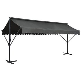 Free Standing Awning 196.9"x118.1" Anthracite