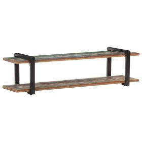 TV Stand 63"x15.7"x15.7" Solid Wood Reclaimed