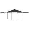 Gazebo with Double Extending Roofs 9.8'x9.8'x9' Anthracite 0.6 oz/ft²