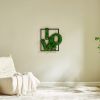 LOVE Moss Letter Metal Wall Art