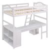 Downloads: 22  Twin size Loft Bed with Drawers;  Cabinet;  Shelves and Desk;  Wooden Loft Bed with Desk