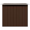 Garden Storage Shed Brown 76.4"x47.6"x71.3" Steel