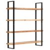 4-Tier Bookcase 63"x15.7"x70.9" Solid Acacia Wood
