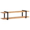 TV Stand 63"x15.7"x15.7" Solid Wood Acacia
