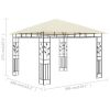Gazebo with Mosquito Net 9.8'x9.8'x9' Cream 0.6 oz/ft²