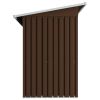 Garden Storage Shed Brown 76.4"x47.6"x71.3" Steel