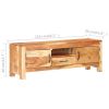 TV Stand 45.7"x11.8"x15.7" Solid Wood Acacia