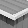 Garden Shed 101.2"x154.3"x71.3" Metal Gray