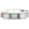 Spa Surround Light Gray Poly Rattan