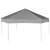 Hexagonal Pop-Up Marquee with 6 Sidewalls Gray 11.8'x10.2'