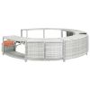 Spa Surround Light Gray Poly Rattan