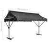 Free Standing Awning 157.5"x118.1" Anthracite