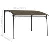 Garden Sunshade Awning 9.8'x9.8'x8.4' Taupe