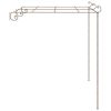 Garden Pergola Antique Brown 9.8'x9.8'x8.2' Iron