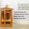 Two person Far infrared old fir outdoor sauna room