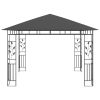 Gazebo with Mosquito Net 9.8'x9.8'x9' Anthracite 0.6 oz/ft²