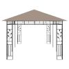 Gazebo with Mosquito Net 19.7'x9.8'x9' Taupe 0.6 oz/ft²