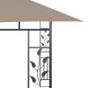 Gazebo with Mosquito Net 13.1'x9.8'x9' Taupe 0.6 oz/ft²
