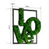 LOVE Moss Letter Metal Wall Art