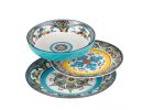 12-piece colorful stoneware dinnerware set (serves 4)