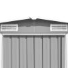 Garden Shed 101.2"x154.3"x71.3" Metal Gray