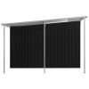 Garden Shed with Extended Roof Anthracite 132.3"x106.3"x71.3" Steel