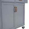 99.5*40*85.5cm Two Doors One Drawer MDF Rubber Wood Gray Spray Paint Dining Car