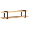 TV Stand 63"x15.7"x15.7" Solid Rough Mango Wood