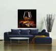 Oppidan Home "Pipe and Tasting Glass" Acrylic Wall Art (40"H X 40"W)