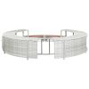 Spa Surround Light Gray Poly Rattan