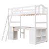 Downloads: 22  Twin size Loft Bed with Drawers;  Cabinet;  Shelves and Desk;  Wooden Loft Bed with Desk