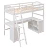 Downloads: 22  Twin size Loft Bed with Drawers;  Cabinet;  Shelves and Desk;  Wooden Loft Bed with Desk