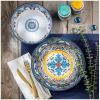 12-piece colorful stoneware dinnerware set (serves 4)