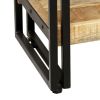 5-Tier Bookcase Solid Mango Wood and Steel 55.1"x11.8"x70.9"