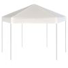 Hexagonal Pop-Up Marquee with 6 Sidewalls Cream White 11.8'x10.2'
