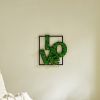 LOVE Moss Letter Metal Wall Art