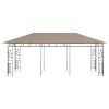 Gazebo with Mosquito Net 19.7'x9.8'x9' Taupe 0.6 oz/ft²