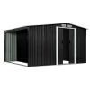 Garden Shed with Sliding Doors Anthracite 129.7"x80.7"x70.1" Steel