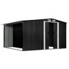 Garden Shed with Sliding Doors Anthracite 129.7"x102"x70.1" Steel