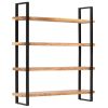 4-Tier Bookcase 63"x15.7"x70.9" Solid Acacia Wood
