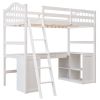 Downloads: 22  Twin size Loft Bed with Drawers;  Cabinet;  Shelves and Desk;  Wooden Loft Bed with Desk