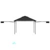 Gazebo with Double Extending Roofs 9.8'x9.8'x9' Anthracite 0.6 oz/ft²