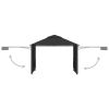 Gazebo with Double Extending Roofs 9.8'x9.8'x9' Anthracite 0.6 oz/ft²