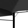Gazebo with Double Extending Roofs 9.8'x9.8'x9' Anthracite 0.6 oz/ft²