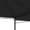 Gazebo with Double Extending Roofs 9.8'x9.8'x9' Anthracite 0.6 oz/ft²