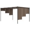 Garden Gazebo with Side Curtain 13.1'x9.8'x7.4' Taupe
